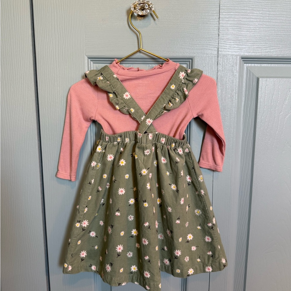 Angel Dear 2 piece Pinafore dress with undershirt
